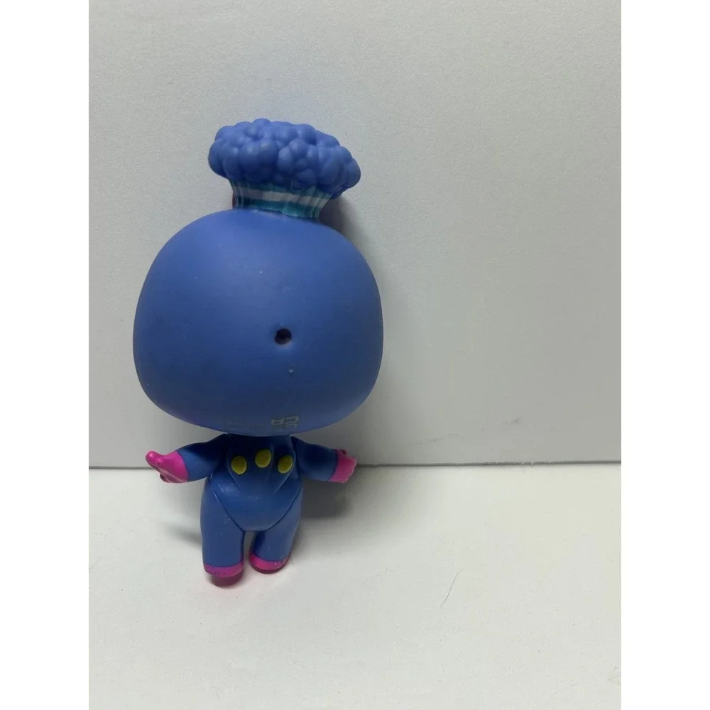 Cute Blue Bird Action Figure Toy Peacock Pink Bow Feathery Headpiece Collectible